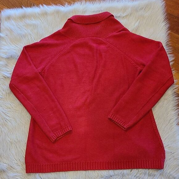 Coldwater creek womens red cotton sweater size large - Picture 5 of 6